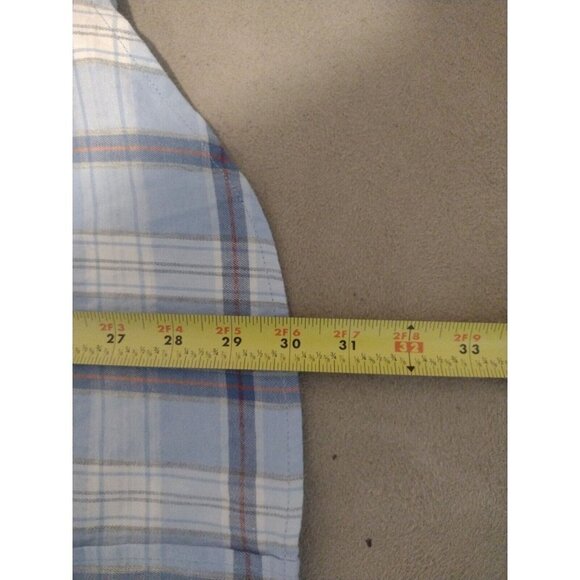 NEW NWT Men's Saddlebred Comfort Flex Classic Fit Button Shirt Blue Plaid Medium - Picture 11 of 11